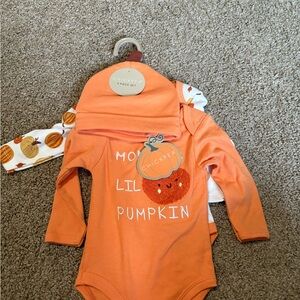 Chickpea Orange Baby Outfit Set